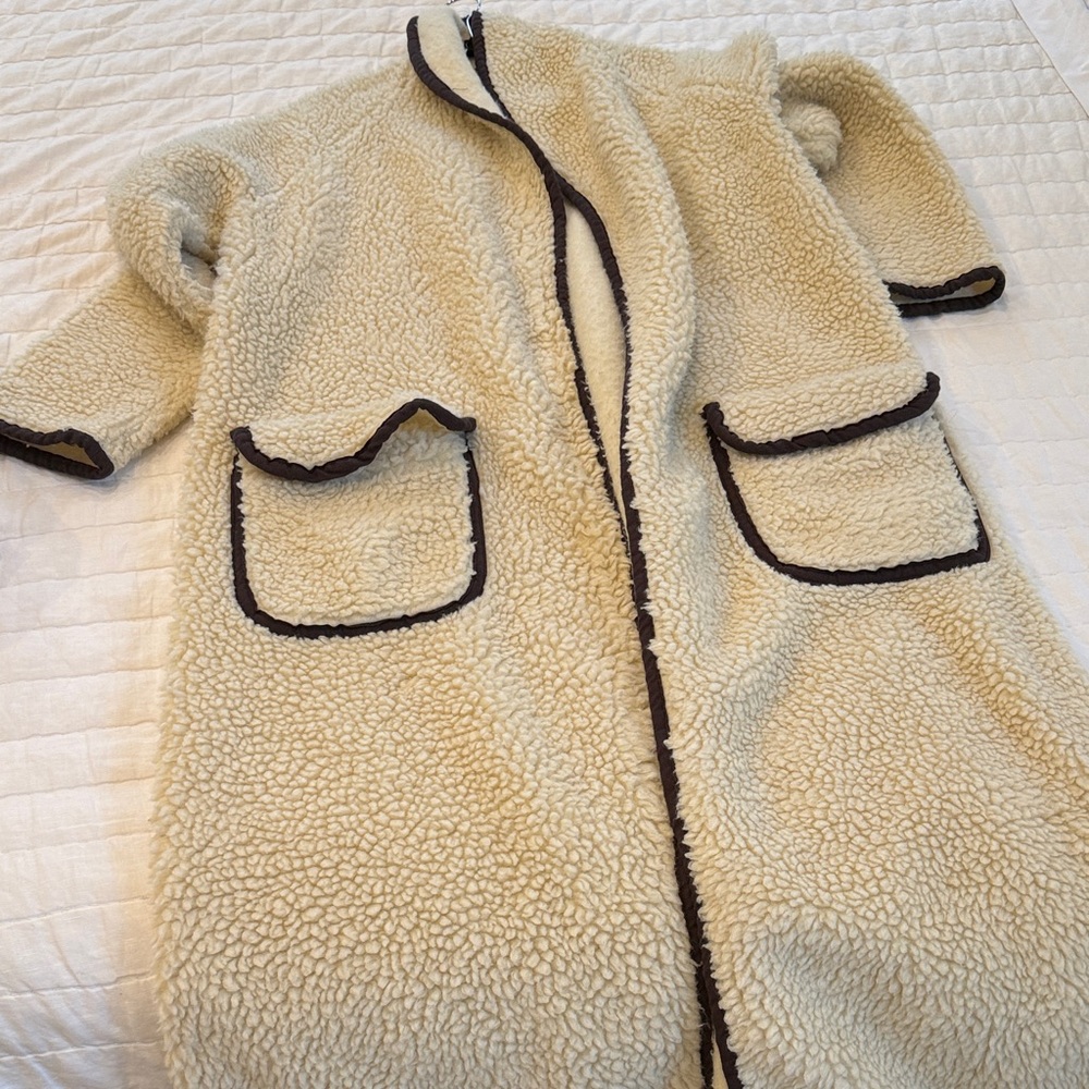 We the Free - Cozy Cream Sherpa Coat with Trim